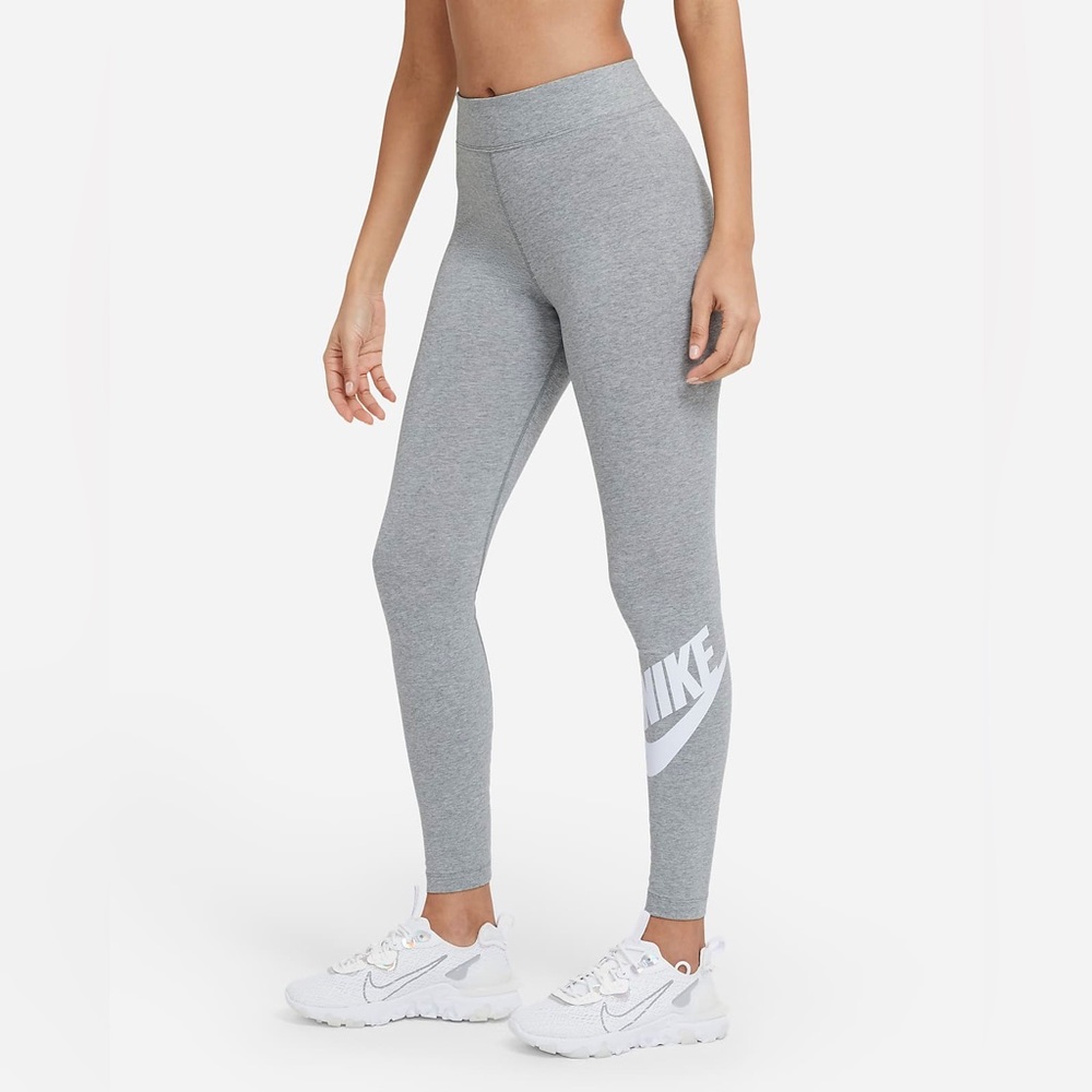 Grey cotton Nike essential leggings, size small